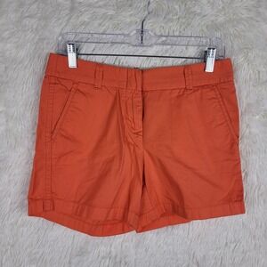 J.Crew Women Size 2 Broken In Coral Chino Shorts 4" Spring Summer